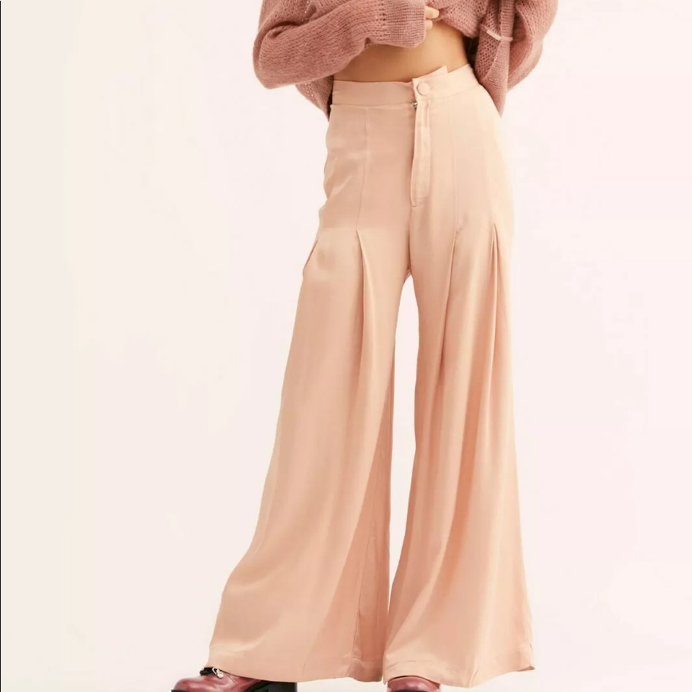 NWT Free People High Waist Wide Leg Trousers 4